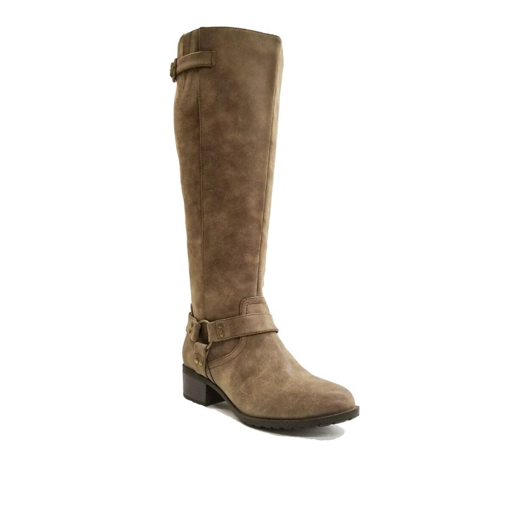 New Vintage Brown Harness Extra Wide Calf Boot